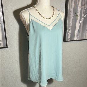 Babaton Green Asymmetrical Sleeveless Camisole